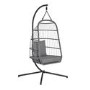 GRADE A1 - Grey Garden Egg Swing Chair Single Seater - Stand Included