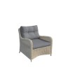 Rattan Garden Corner Sofa Set with Chair and Round Glass Top Table - Aspen