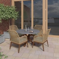 4 Seater Garden Dining Set in Rope - Aspen