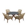 4 Seater Garden Dining Set in Rope - Aspen