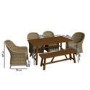 6 Seater Wicker Effect Garden Dining Set with Bench - Aspen