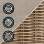 GRADE A1 - 6 Seater Wicker Effect Garden Dining Set with Bench - Aspen