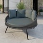 Grey Round Rope Effect Garden Day Bed - Como