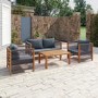 GRADE A1 - 4 Seater Grey Rope Garden Sofa Set - Como
