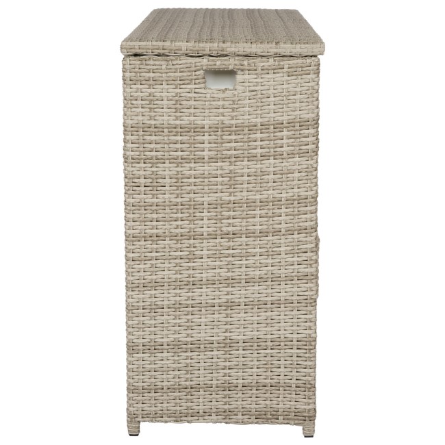 Grey 62 Litre Rattan Double Cooler Box - Aspen