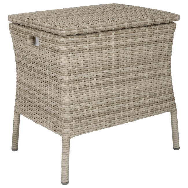 Grey 31 Litre Rattan Single Cooler Box - Aspen