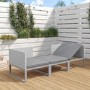 ONLY OPENED - 2 Seater Grey Garden Rattan Modular Bistro Set & Lounger - Fortrose