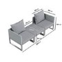 ONLY OPENED - 2 Seater Grey Garden Rattan Modular Bistro Set & Lounger - Fortrose
