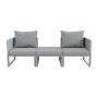 ONLY OPENED - 2 Seater Grey Garden Rattan Modular Bistro Set & Lounger - Fortrose
