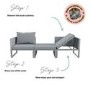ONLY OPENED - 2 Seater Grey Garden Rattan Modular Bistro Set & Lounger - Fortrose