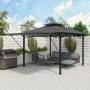 ONLY OPENED - Black Metal Retractable BBQ Shelter Gazebo - 3 x 3m - Fortrose