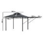 ONLY OPENED - Black Metal Retractable BBQ Shelter Gazebo - 3 x 3m - Fortrose