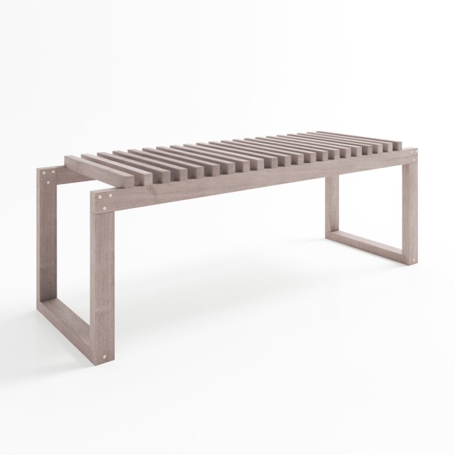 2 Seater Solid Beech Cutter Bench -120 x 40cm - Como