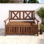 2 Seater Wooden Garden Bench With Storage - Aspen