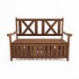 2 Seater Wooden Garden Bench With Storage - Aspen