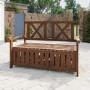 2 Seater Wooden Garden Bench With Storage - Aspen