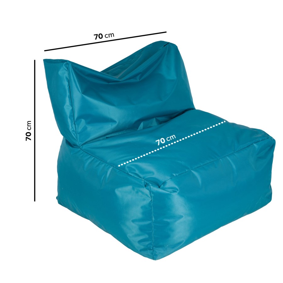Blue Outdoor Water Resistant Bean Bag Chair - Como