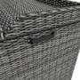 GRADE A1 - Large Outdoor Grey Rattan Water Resistant Storage Box with Serving Ledge & Wheels - 150x90cm - Fortrose