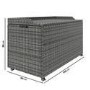 GRADE A1 - Large Outdoor Grey Rattan Water Resistant Storage Box with Serving Ledge & Wheels - 150x90cm - Fortrose