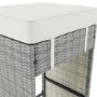 GRADE A1 - 6 Seater Garden Bar Cube Set in Natural Rattan - Fortrose