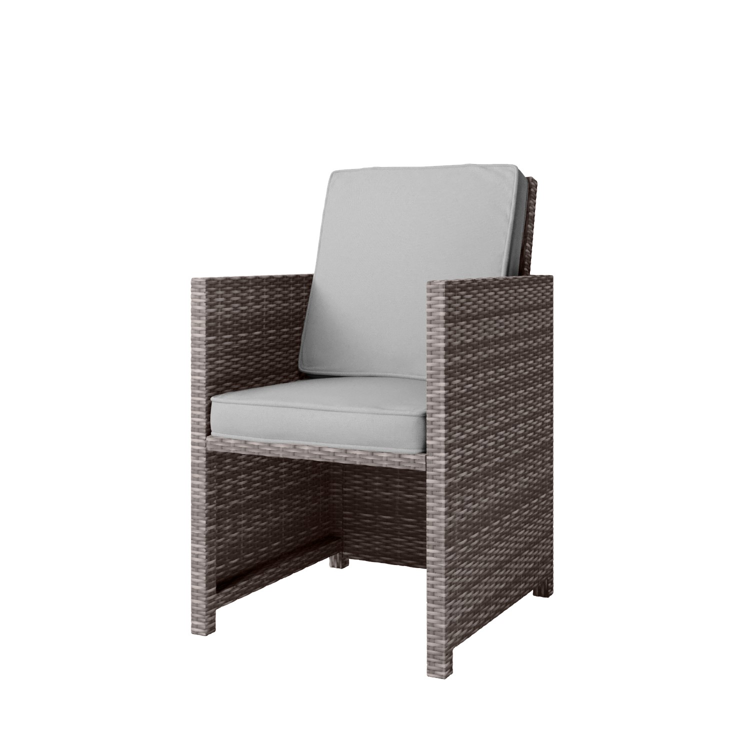 10 Seater Dark Grey Rattan Cube Garden Dining Set - Fortrose - Furniture123