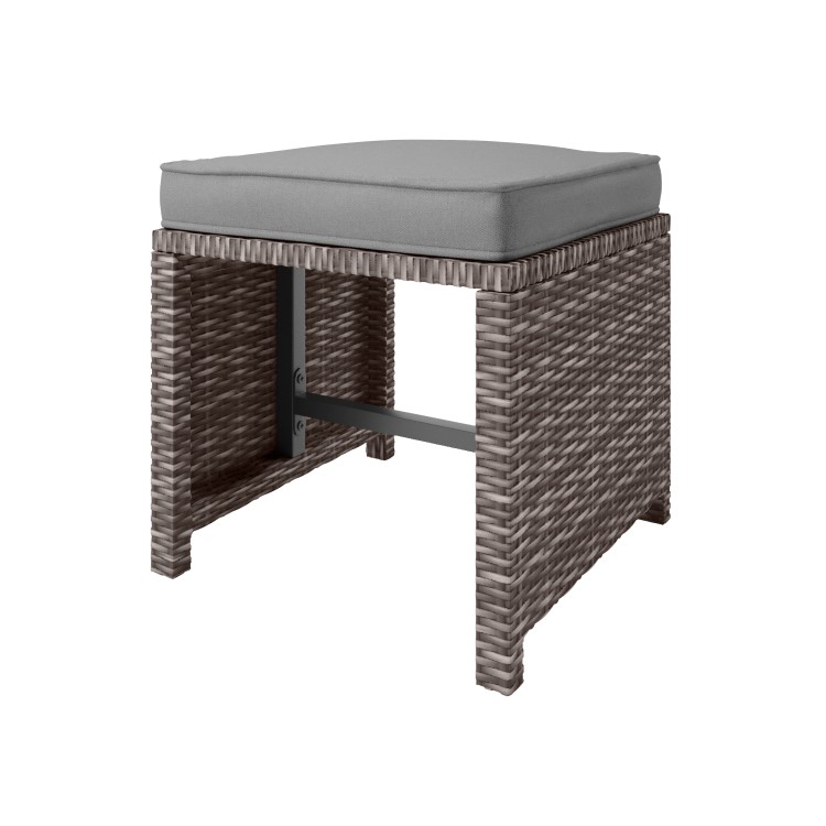 10 Seater Dark Grey Rattan Cube Garden Dining Set - Fortrose