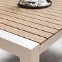 6 Seater Wood Effect & Aluminium Stackable Garden Dining Set - Como
