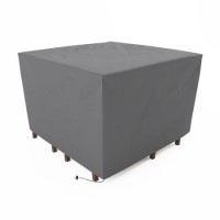 GRADE A1 - Small Square Water Resistant Garden Furniture Cover with Drawstring -130x130x80cm