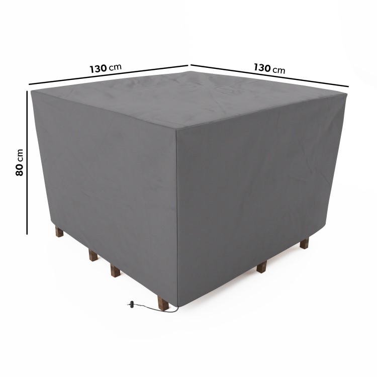 ALMOST PERFECT - Small Square Water Resistant Garden Furniture Cover with Drawstring -130x130x80cm