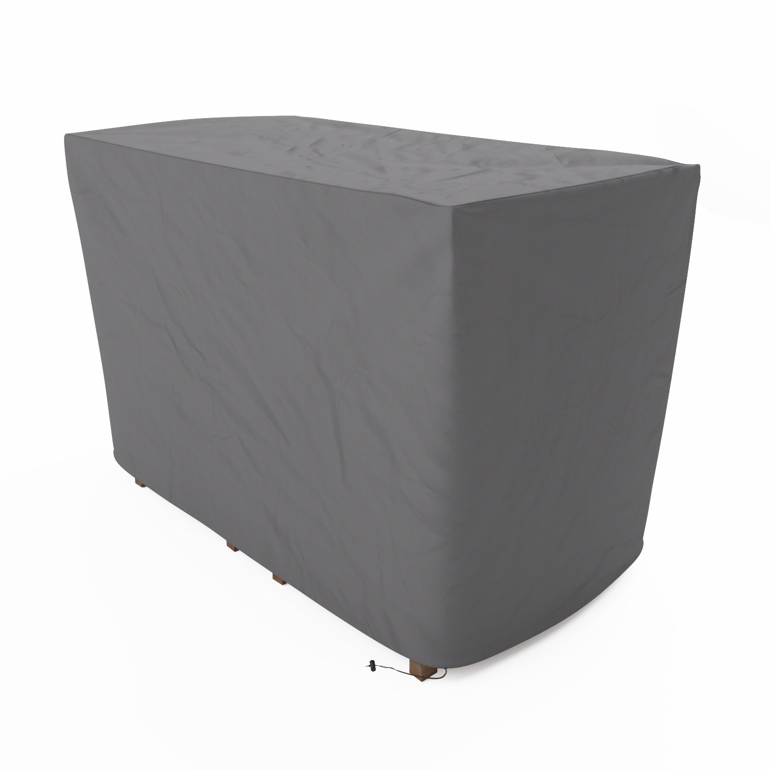 Rectangle Drawstring Covers 110 x 200 x 130cm Water Resistant Grey Garden Furniture Cover with ...