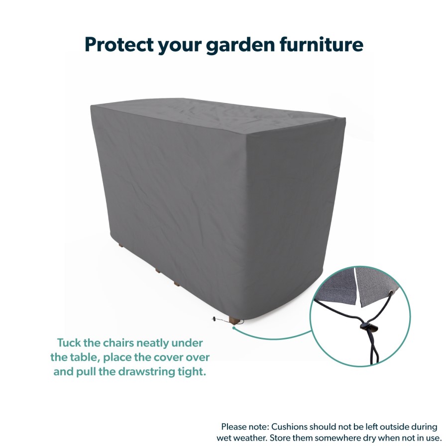 ONLY OPENED - Small Rectangle Water Resistant Garden Furniture Cover with Drawstring -110x200x130cm