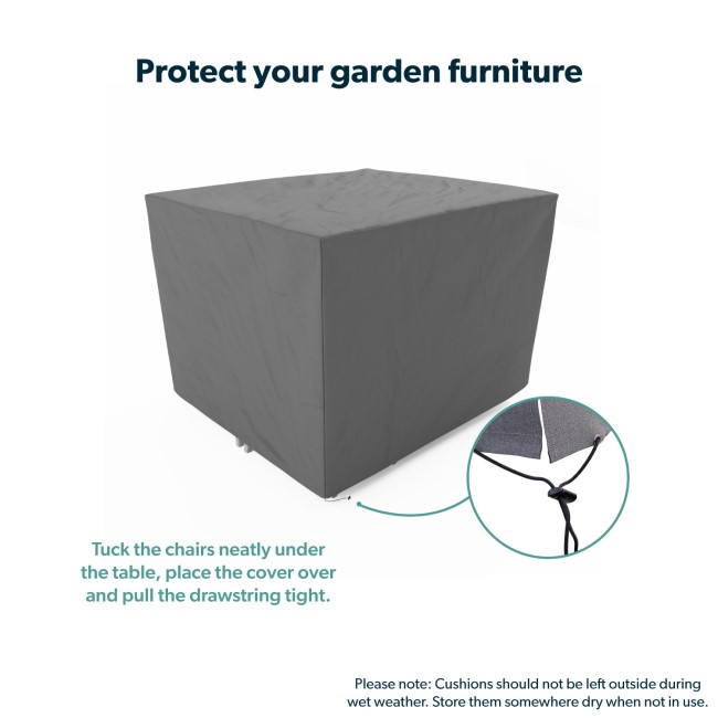 ONLY OPENED - Medium Rectangle Water Resistant Garden Furniture Cover with Drawstring -150x170x120cm