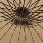 ONLY OPENED - Black Aluminium and Round Beige Parasol with Weighted Base and Cover - Fortrose