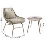 2 Seater Light Wicker Bistro Set With Table - Como