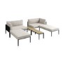 GRADE A1 - 4 Seater Modular Sun Lounger Set with Heavy Weave Detail and Dual Coffee Tables