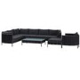 6 Seater Rope Detail Corner Sofa Set with Matching Coffee Table 