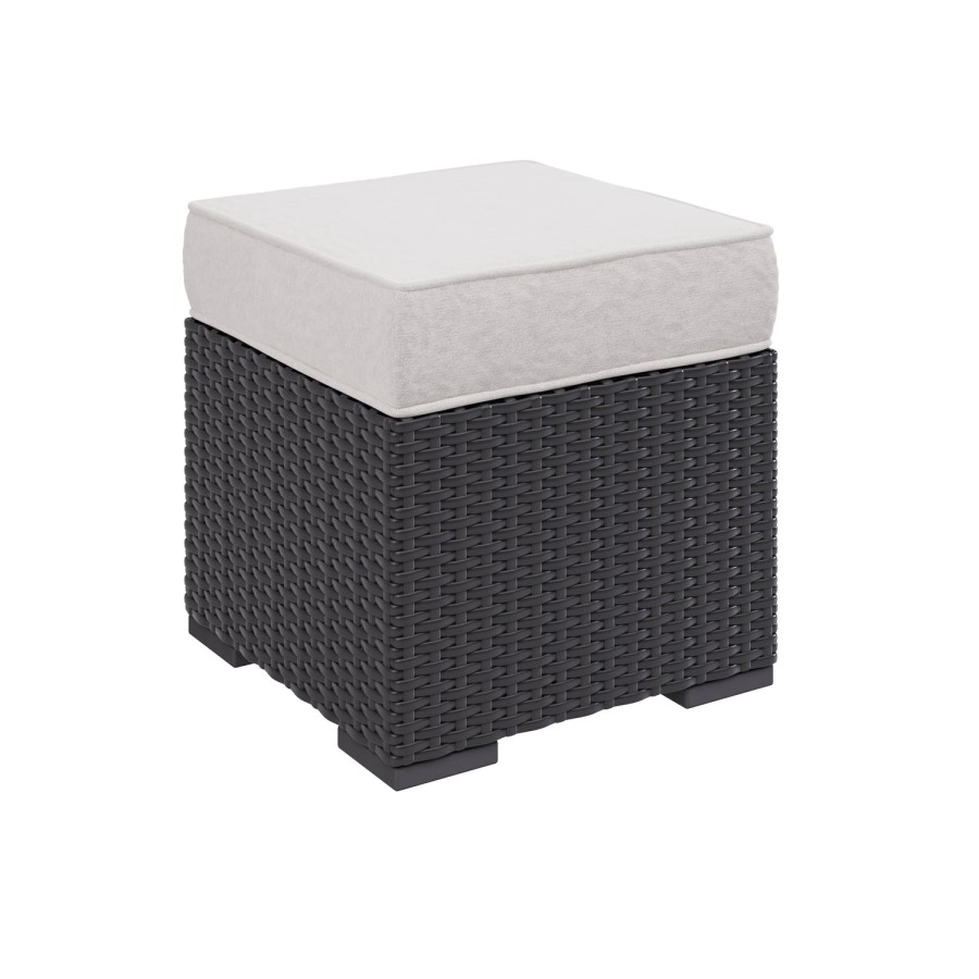 ONLY OPENED - 8 Seater Black Rattan Corner Garden Dining Set with Firepit Table