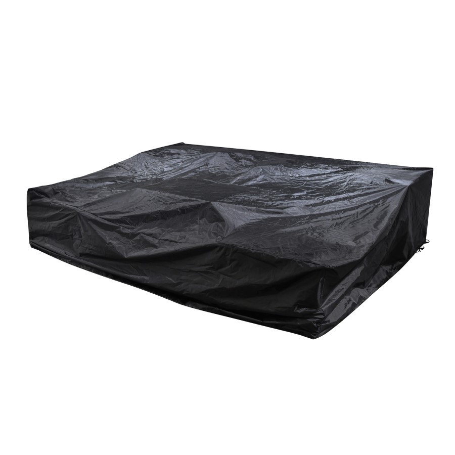 4 Seater Grey Modular Stackable Garden Sofa with Waterproof Cover