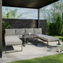 FTR188 4 Seater Modular Stack Away Garden Sofa Set in Grey