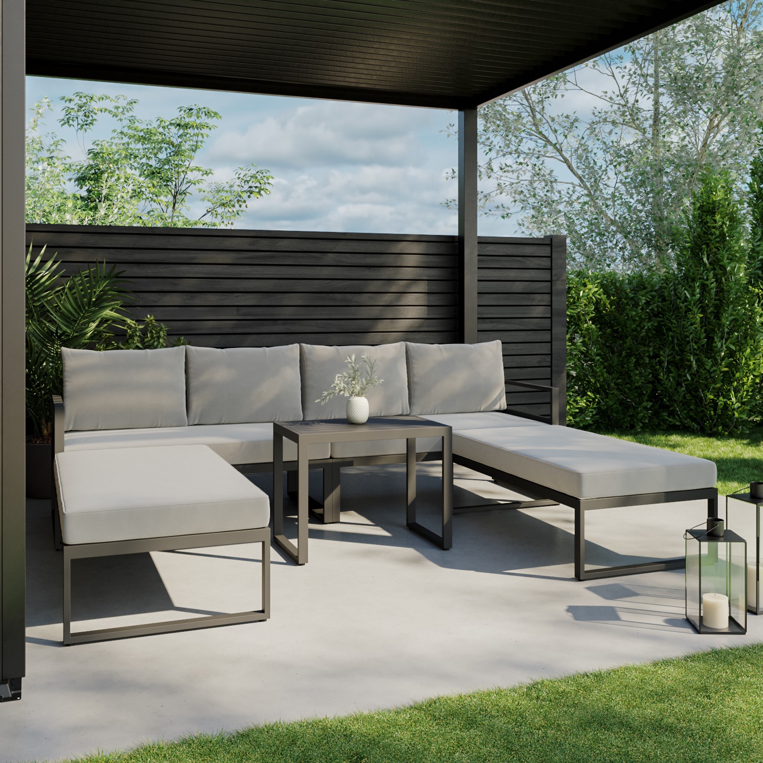 4 Seater Modular Stackable Garden Sofa Waterproof Cover