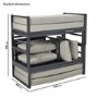4 Seater Modular Stack Away Garden Sofa Set in Grey with Waterproof Cover