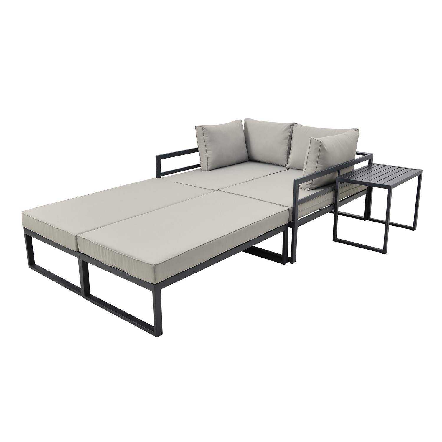 4 Seater Modular Stack Away Garden Sofa with Fully Waterproof Cover ...