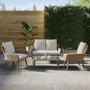 4 Seater Light Rattan Sofa Set with Coffee Table - Fortrose