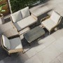 4 Seater Light Rattan Sofa Set with Coffee Table - Fortrose