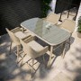 4 Seater Light Rattan Bar Table and Stools - Fortrose