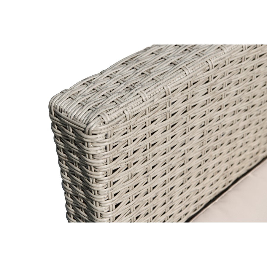 4 Seater Light Rattan Sofa Set with Glass Coffee Table - Fortrose