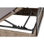 GRADE A1 - Natural Rattan Corner Sofa Set with Reclining Sun Lounger and Glass Top Coffee Table - Fortrose