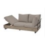GRADE A1 - Natural Rattan Corner Sofa Set with Reclining Sun Lounger and Glass Top Coffee Table - Fortrose