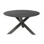 6 Seater Aluminum Dining Table with Ceramic Painted Glass Table Top and Tub Chairs