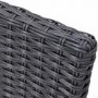 4 Seater Black Rattan Outdoor Corner Sofa Set with Chaise Longue and Coffee Table